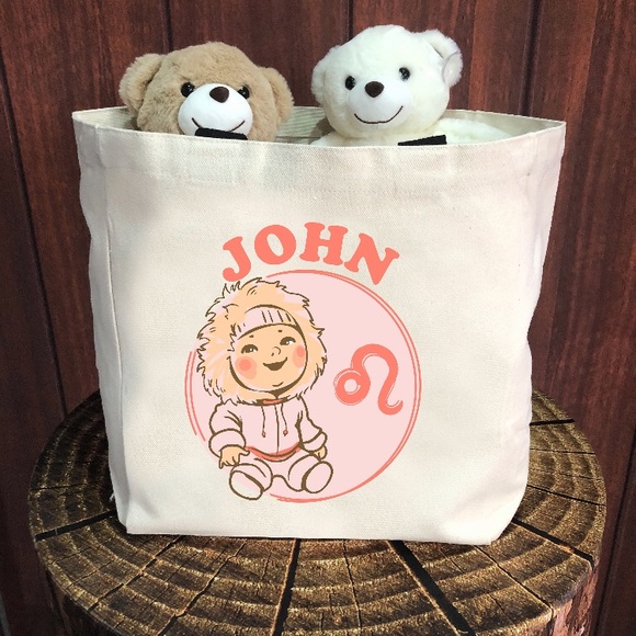 Personalized Baby Zodiac Signs Tote Bag - Picture 13 of 13